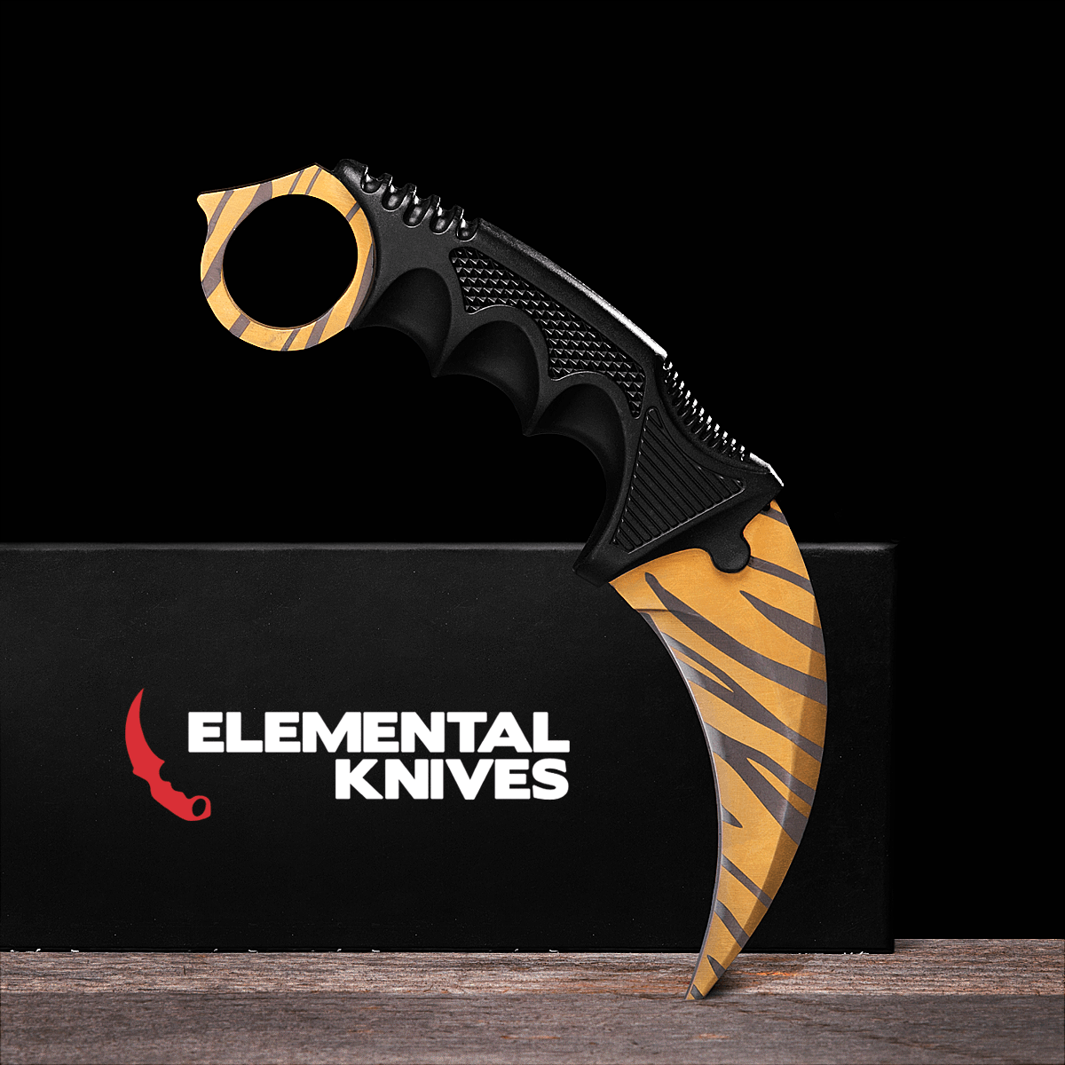 fejl kunst Bevise Tiger Tooth Karambit 1.0 - Real Video Game Knife Skin - Elemental – Elemental  Knives